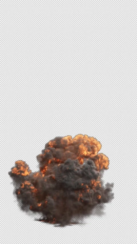 Slow Motion Explosion and Fireball Element 09 (HD) Stock Footage 201591037