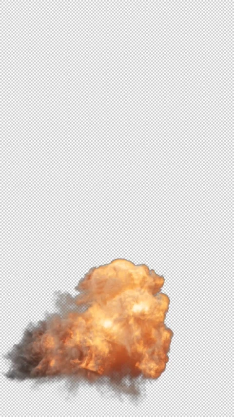 Slow Motion Explosion and Fireball Element 11 (HD) Stock Footage 201591058