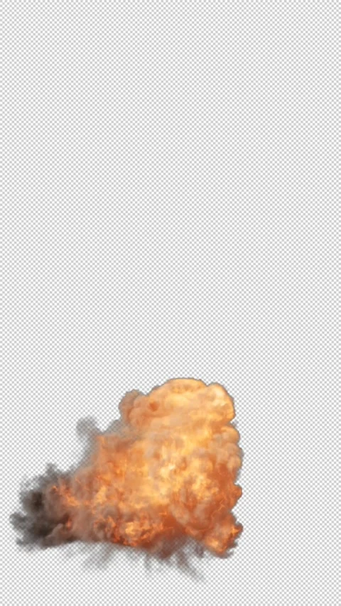 Slow Motion Explosion and Fireball Element 12 (HD) Stock Footage 201591069