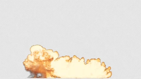 Slow Motion Explosion and Fireball Element 16 (HD) Stock Footage 201591088