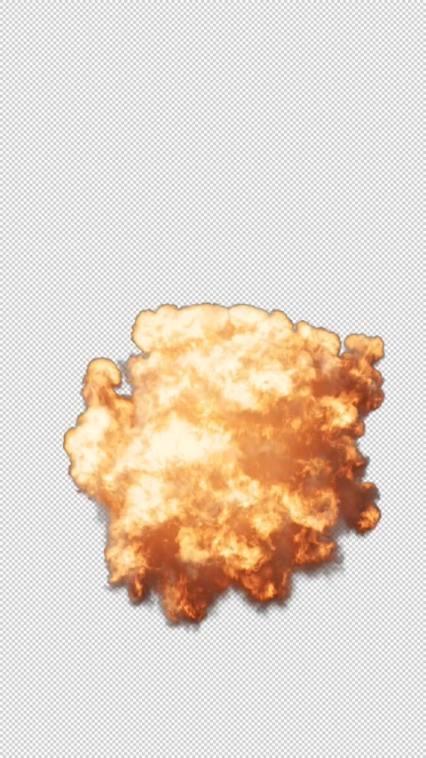 Slow Motion Explosion and Fireball Element 18 (HD) Stock Footage 201591101