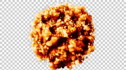 Slow motion explosion animation, alpha screen Stock Footage 45184577