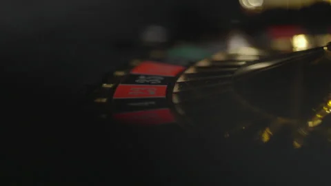 Slow motion extreme close-up ball on 13, numbers left Stock Footage 335699862