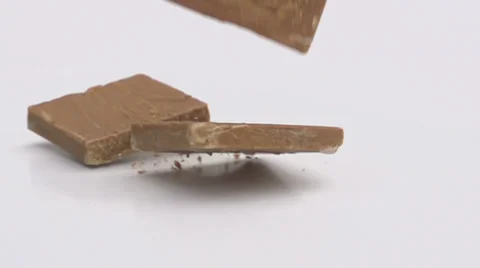 Slow motion falling caramel Stock Footage 33801326