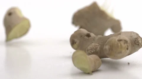 Slow motion falling ginger Stock Footage 33801479