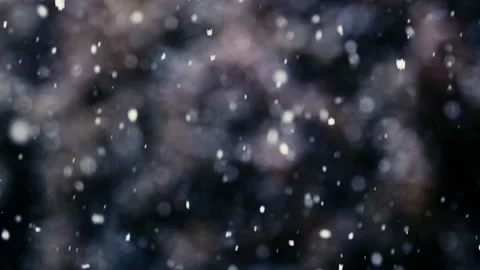 Slow motion of falling snow. Blurred winter background. Snowing dream. Stock Footage 148151790