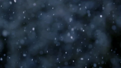 Slow motion of falling snow. Blurred winter background. Stock Footage 148152056