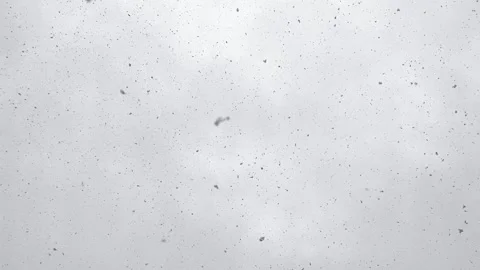 Slow motion. Falling snow in outside, white snowflakes overlay,  VFX overlay Video stock 133370247