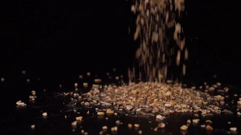 Slow motion falling spices close up Stock Footage 123236174