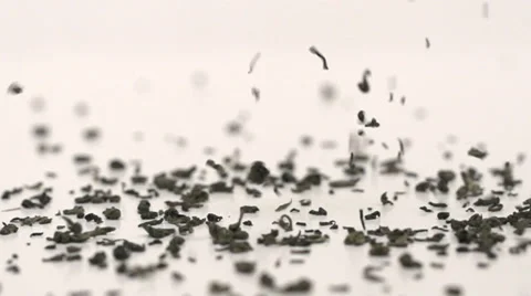 Slow motion falling tea Stock Footage 33802312