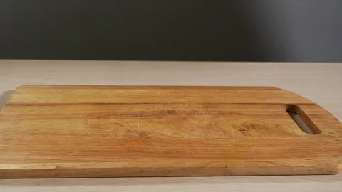 Slow motion falling white banana fruit on the cooking table and bouncing closeup Stock Footage 113071648