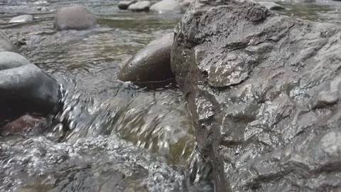 Slow motion of fast flowing river Stock-Footage 201338474