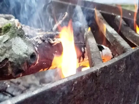 Slow Motion Fire (1) Stock Footage 93850376