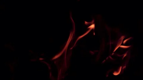 Slow Motion Fire 1440FPS Black Background 4K Stockbeeldmateriaal 334286679