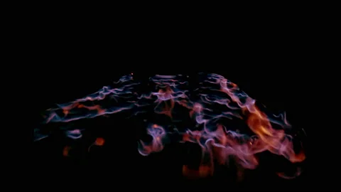 Slow Motion Fire And Flames isolated Shot By High Speed Camera Video stock 104808431