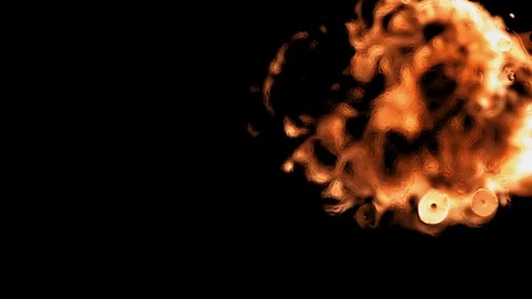 Slow motion fire breathing across the screen Stock Footage 122155557
