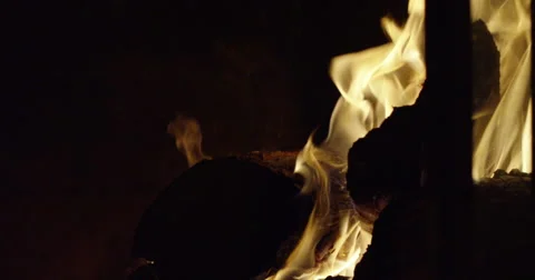 Slow motion fire burning Video stock 56918349