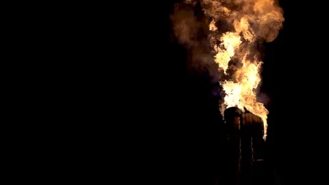 Slow Motion Fire Burning. Stock Footage 114953119