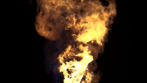 Slow Motion Fire Burning. Stock Footage 114955110