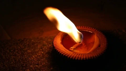 Slow motion fire of candle light Stock Footage 82392818