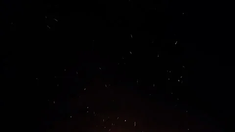 Slow Motion Fire Embers Background Stock Footage 255253704