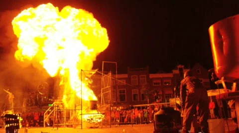 Slow motion Fire explosion Video stock 523600