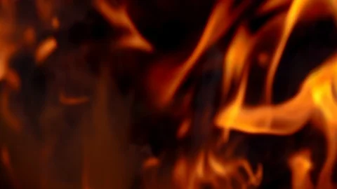 Slow motion fire flame burning on black background. It beautiful flame of fire 库存影片 86588714