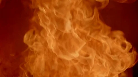 Slow motion fire flame burning death people in coffin cremation, bonfire flame  Vídeos de archivo 112352211