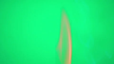 Slow motion fire flame burning on green screen background Vídeo Stock 218797199