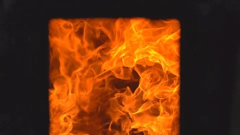 Slow motion fire flame cremate death people on dark background, red fire flame 库存影片 120941688
