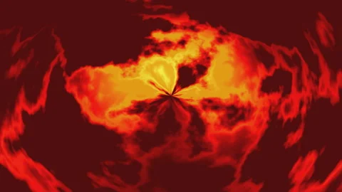 Slow motion fire flame cremate death people on dark background red fire flame Stock Footage 136178071