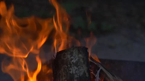 Slow Motion Fire Flames 96fps Stock Footage 49018501