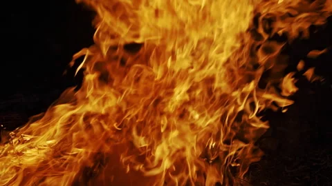 Slow Motion Fire Flames Burning  Stock Footage 330719433