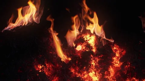 Slow Motion Fire Flames Burning  库存影片 330719857