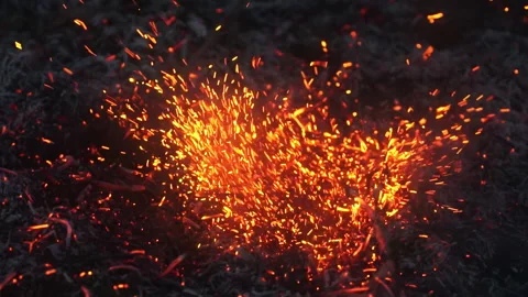 Slow Motion Fire Flames Burning on Black Background. 库存影片 330720948