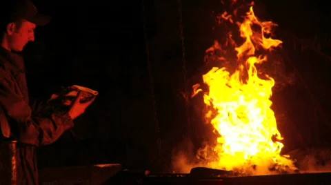 Slow motion fire Video stock 522997