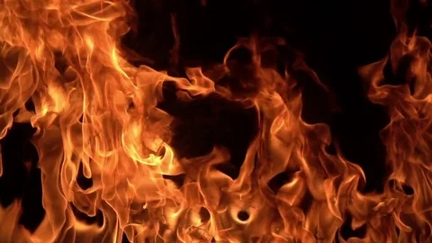 Slow Motion Fire Stock Footage 78254652