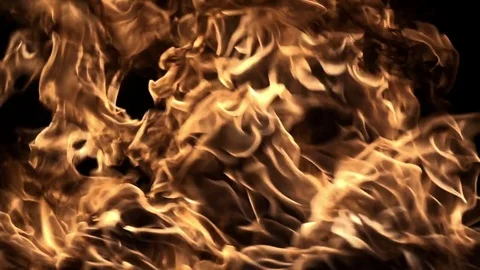 Slow Motion Fire Stock Footage 83379255