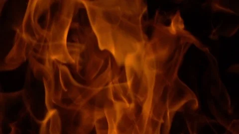Slow Motion Fire Stock Footage 83445011