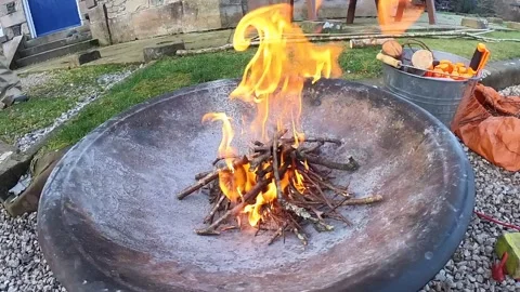 Slow motion fire Stock Footage 169108812
