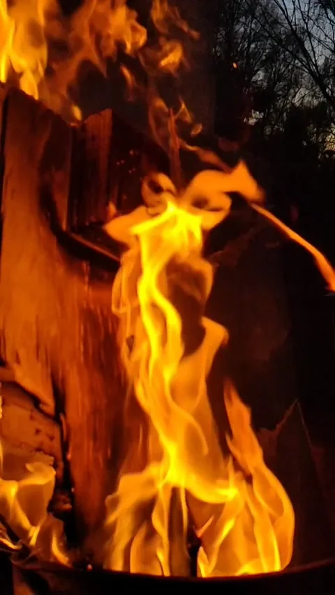 Slow Motion Fire Stock Footage 213194272
