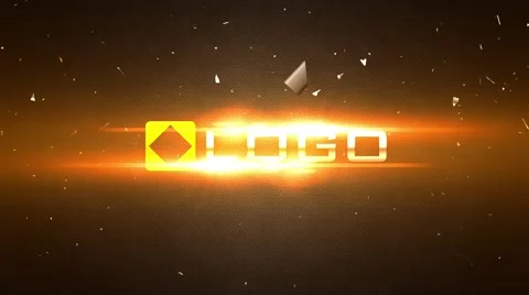 Slow Motion Fire Light Flares Shatter Logo Reveal Intro Stock After Effects
