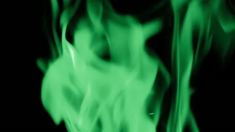 Slow-motion of fire line or flames isolated on black background toned bright Stock Footage 168496248
