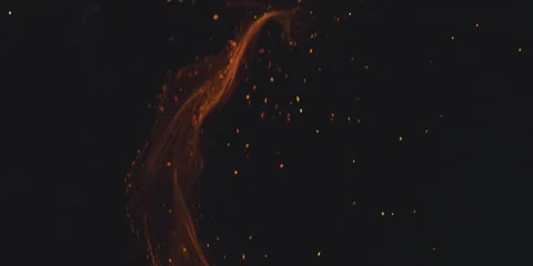 Slow-motion of fire at night Stock Footage 247384857