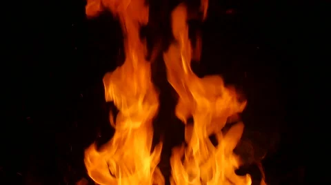Slow Motion Fire Over Black Vídeos de archivo 49756421