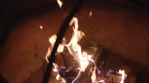Slow Motion Fire Pit 1 Video stock 107097464