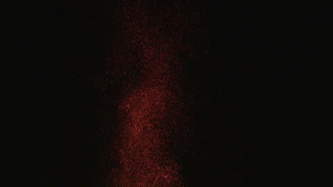 Slow Motion Of Fire Sparks Isolated On Black Background. Stock Footage 267011037