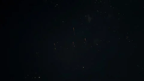 Slow motion fire works exploding over our heads on the 4th of July Stock Footage 313047086