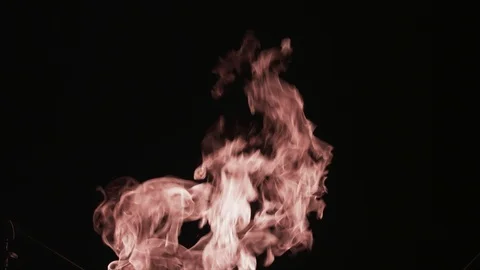 Slow motion fireball fire-bursts that explode vertically for use with visual Stock Footage 92590114