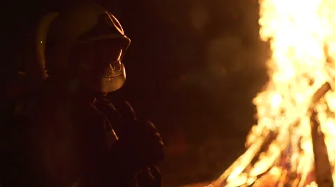 Slow motion of firemen 動画素材 52926586